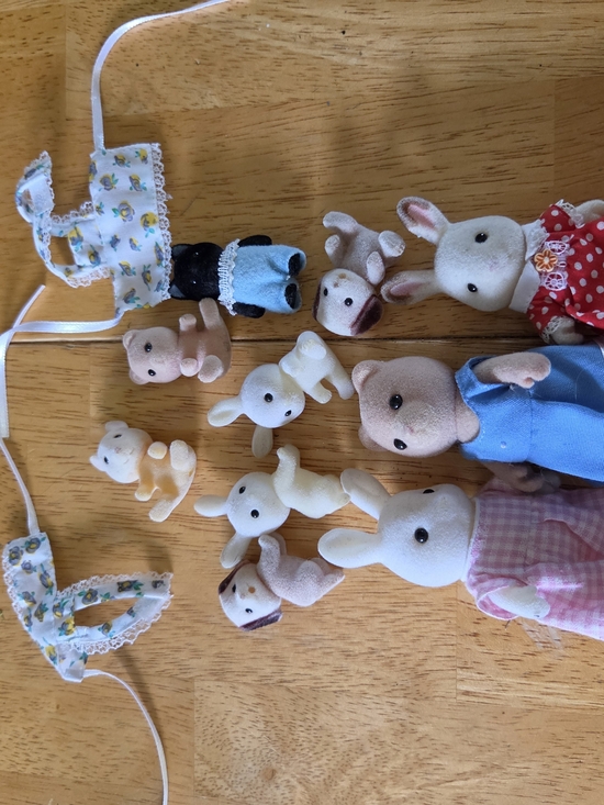 calico critters Other - Calico Critter Lot Families Miniature Bunny Family Set - Pastel Mix
